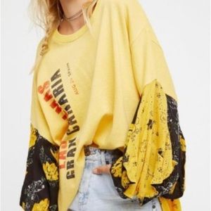 Free People Las Palmas Gran Canaria Sunkissed Pullover oversized shirt Sz. M/L
